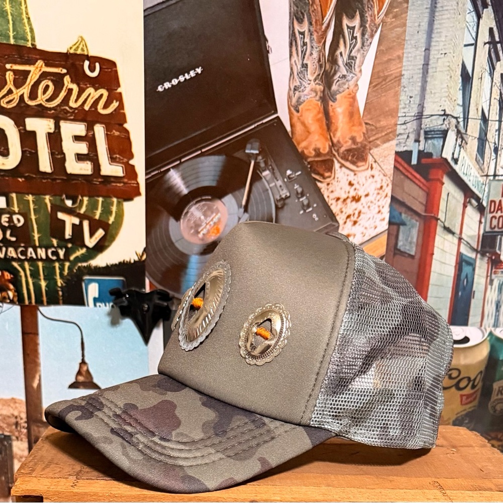 Western Concho Camo Trucker Hat - Picture 2 of 2